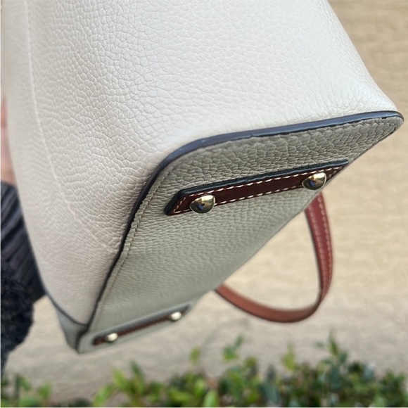 Dooney & Bourke Pebble Grain Lexington Color: Bone (cream) - Picture 5 of 16